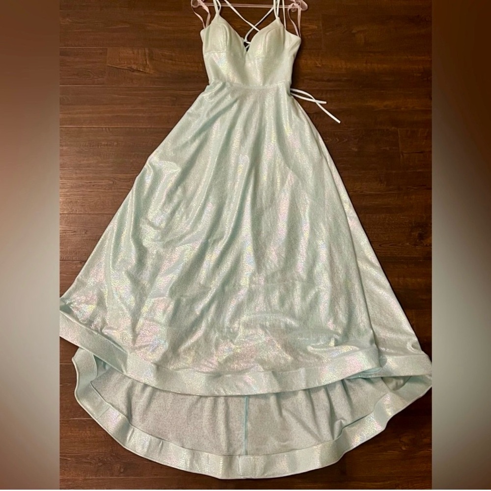 JVN by Jovani  Shimmering Light Blue prom dress size 6